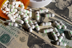 Pills with Twenty Dollar Bills